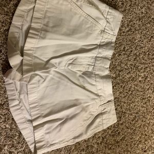 White chino shorts